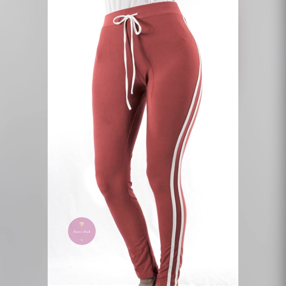 Cool Red Drawstring Stretchy Sweatpants/Joggers